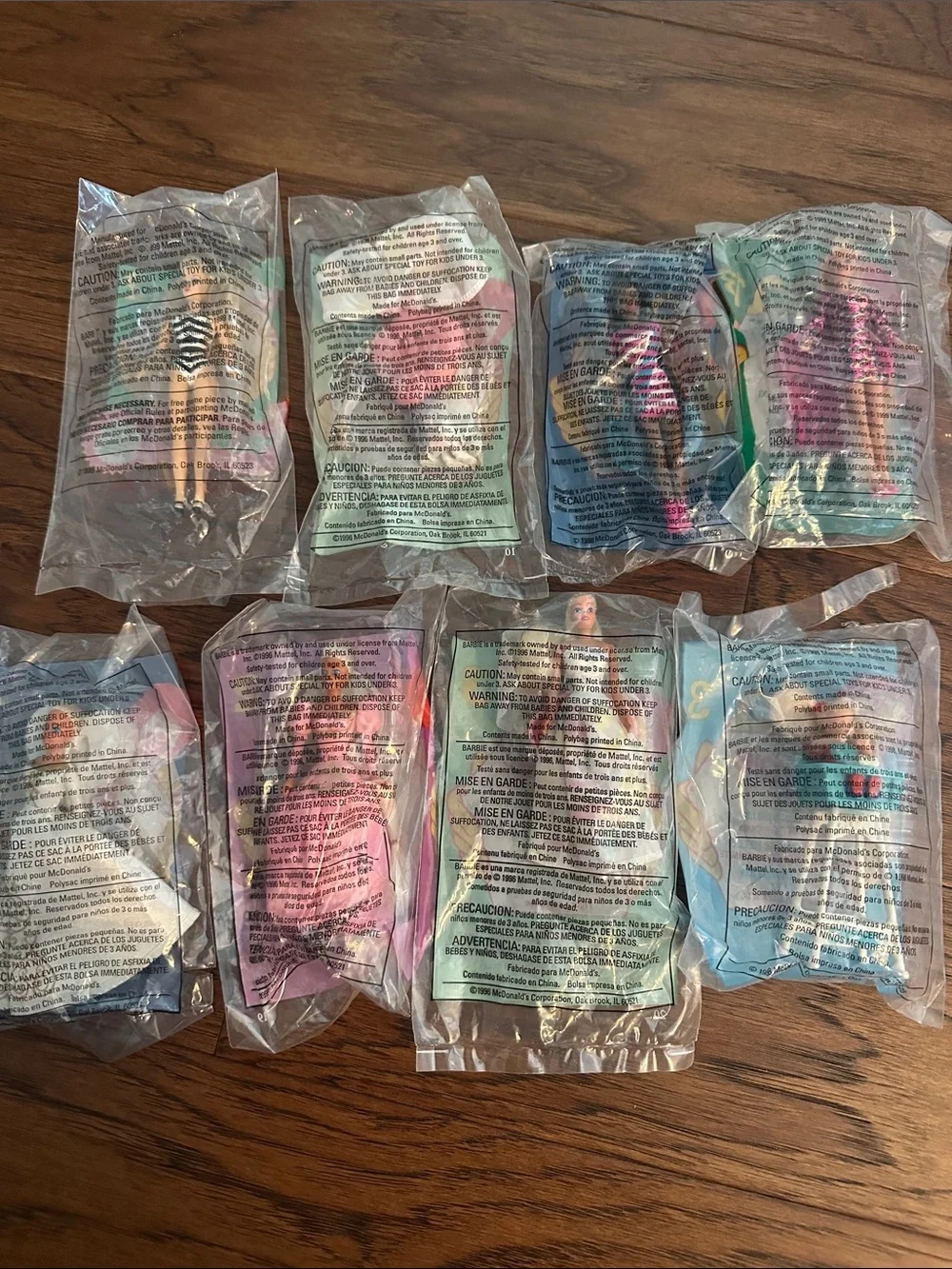 90’s McDonald's Barbie Collector Happy Meal Toys - Assorted Colorful Pack